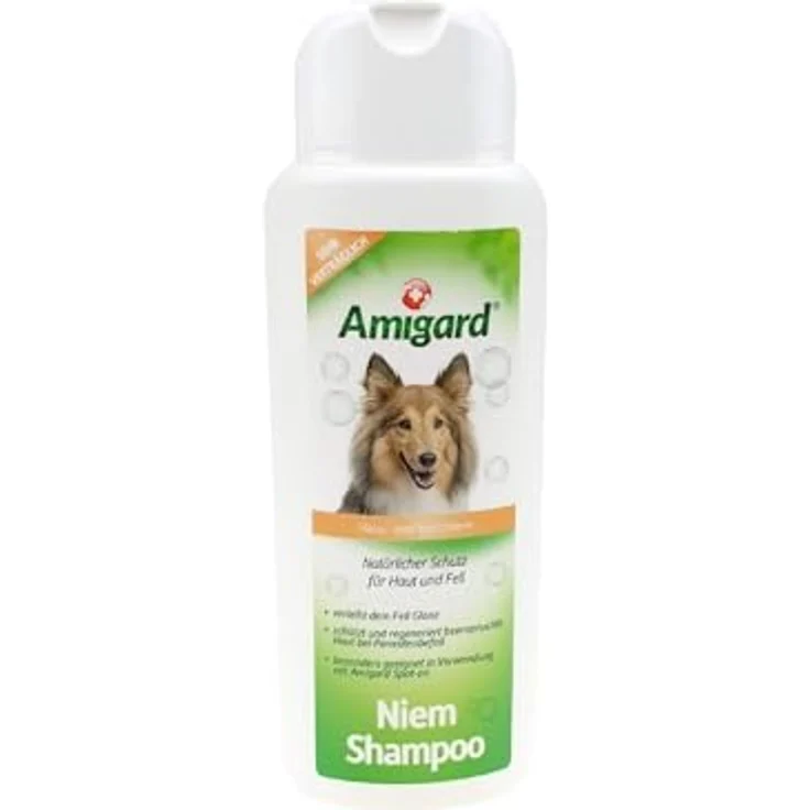 Amigard Niem-Shampoo für Hunde & Katzen, 250ml, Natürliches Shampoo ohne Chemie für eine natürliche Fellpflege, Hautfreundlich, Pflegend, bewährte Qualität – Bild 1