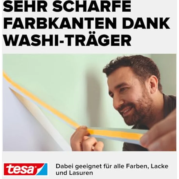 tesa Malerband Perfect+ 50 m x 30 mm, gelb – Bild 6