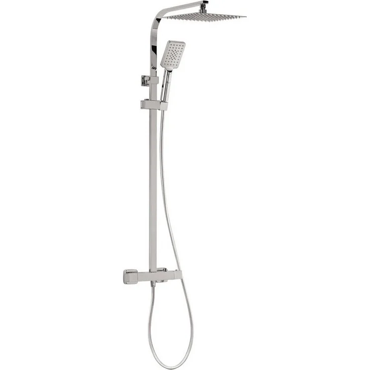 aquaSu Duschsystem Tela, Höhe 62 cm, 3 Strahlarten, Regenstrahl, Anti-Kalk-Funktion, chrom – Bild 1