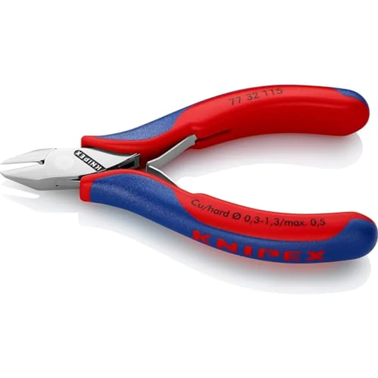 KNIPEX 77 32 115 Elektronik-Seitenschneider mit Mehrkomponenten-Hüllen 115 mm – Bild 2