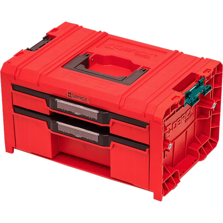 QBRICK System Werkzeugkoffer Qbrick System PRO Drawer 2 Toolbox 2.0 Expert RED ULTRA HD Custom - Werkzeugkoffer mit individuell anpassbarem Schubladen-System