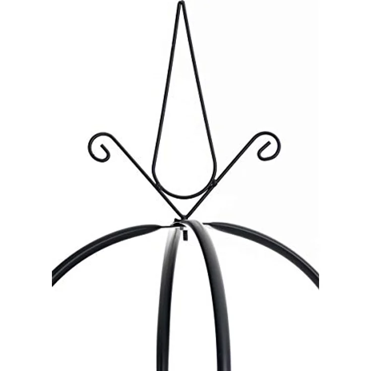 CLP Rosensäule Romantika V2 aus Metall | Witterungsbeständige freistehende Ranksäule | Durchmesser: 38 cm | Höhe: 190 cm, Farbe:schwarz, Größe:1 Stück – Bild 3