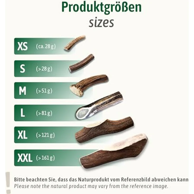 ChronoBalance® L (2er Set) Geweih Kaustange für Hunde halbierte Stücke Kauspielzeug: Zahnpflege Kaustab aus 100% Hirschgeweih, Hundespielzeug für Zahnhygiene, Kauknochen ohne Chemie – Bild 3
