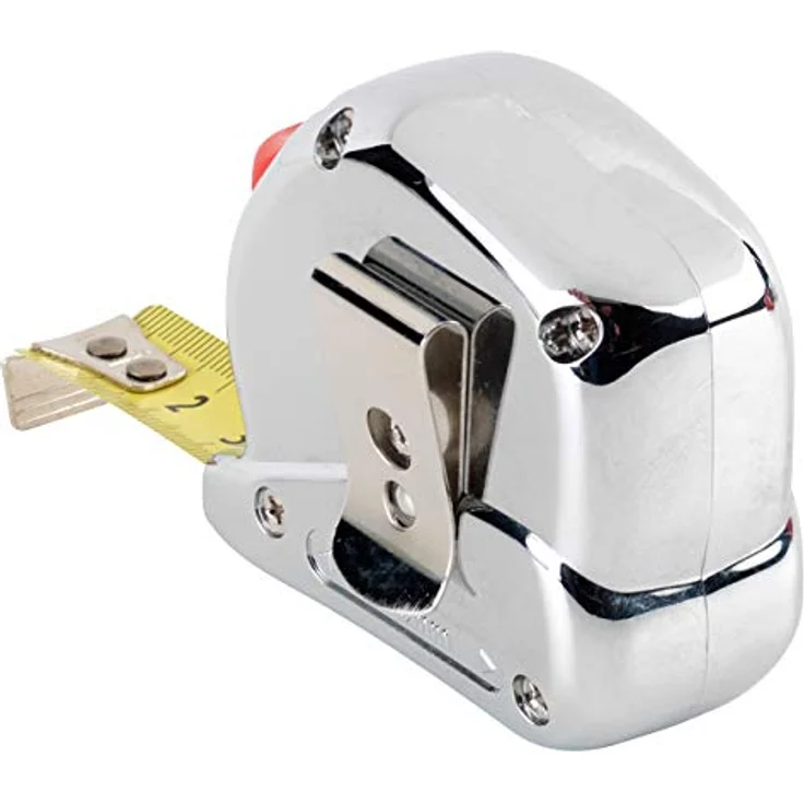 SOLA Bandmaß - TRI-MATIC - 5m - 19mm - Profi-Taschenbandmaß mit Gürtelclip - Stahlband, gelb lackiert mit mm Skala - Genauigkeitsklasse I - Rollmeter mit beweglichem Endhaken - Länge 5m-19mm – Bild 3