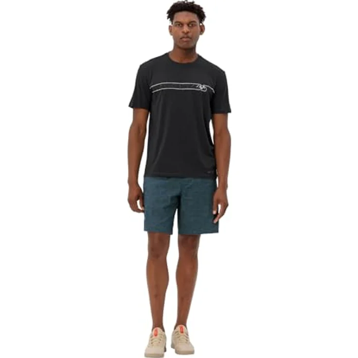 Vaude Cyclist T-Shirt V, Herren Shirt aus 70% Baumwolle und 30% Polyester, atmungsaktiv und schnell trocknend, Schwarz, Größe S – Bild 7