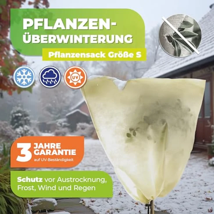 BioGreen Kübelpflanzensack S 80 x 60 cm 70 g-m² Winterschutz – Bild 3