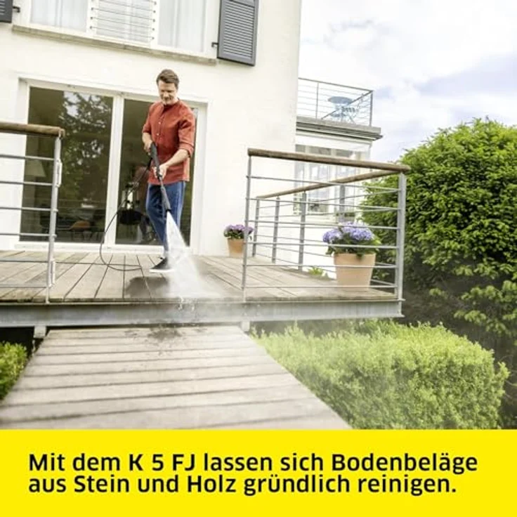 Kärcher Hochdruckreiniger K 5 FJ, ideal für mittlere Verschmutzungen, mit VPS und Dreckfräser, gelb – Bild 6