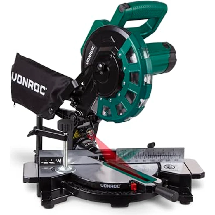 Kappsäge - Gehrungssäge 1700W - Ø 216mm 40 Zahn-Sägeblatt - mit Laser – Bild 2