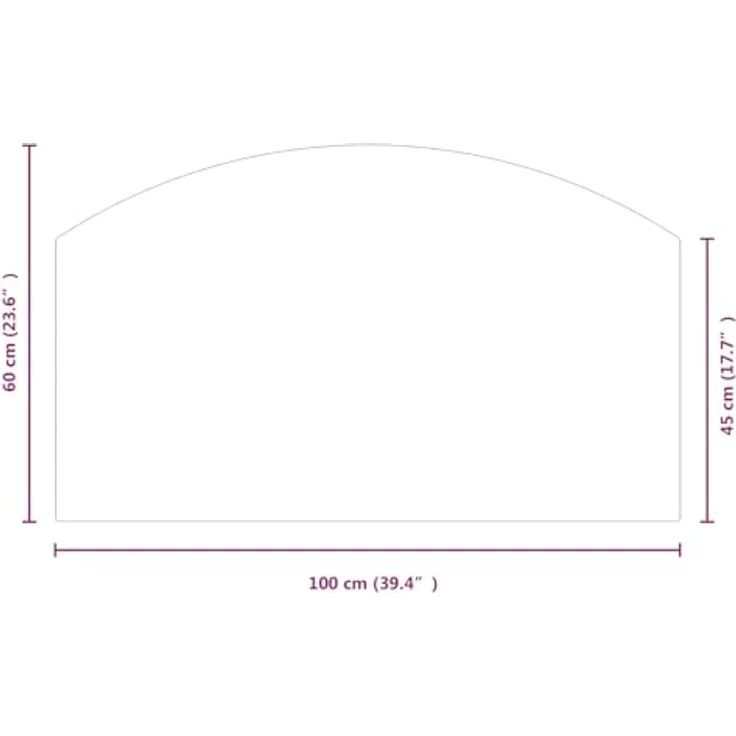 vidaXL Feuerstelle Glasplatte Transparent 100 x 60 cm, gehärtetes Glas, hitzebeständig bis 200 °C, für Kamin- und Ofenbereich – Bild 3