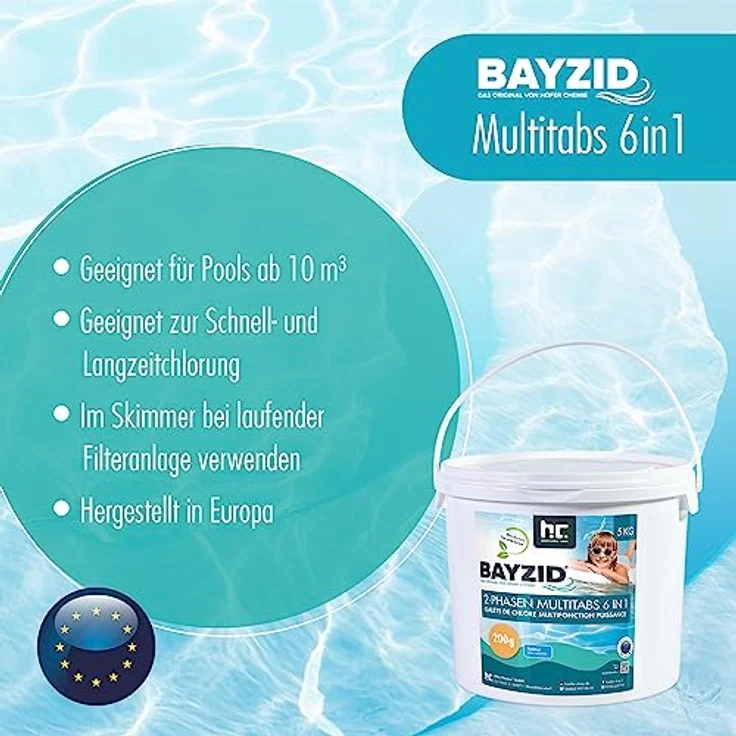 1 x 5 kg BAYZID 2-Phasen-Multitabs 200g 6in1 – Bild 3