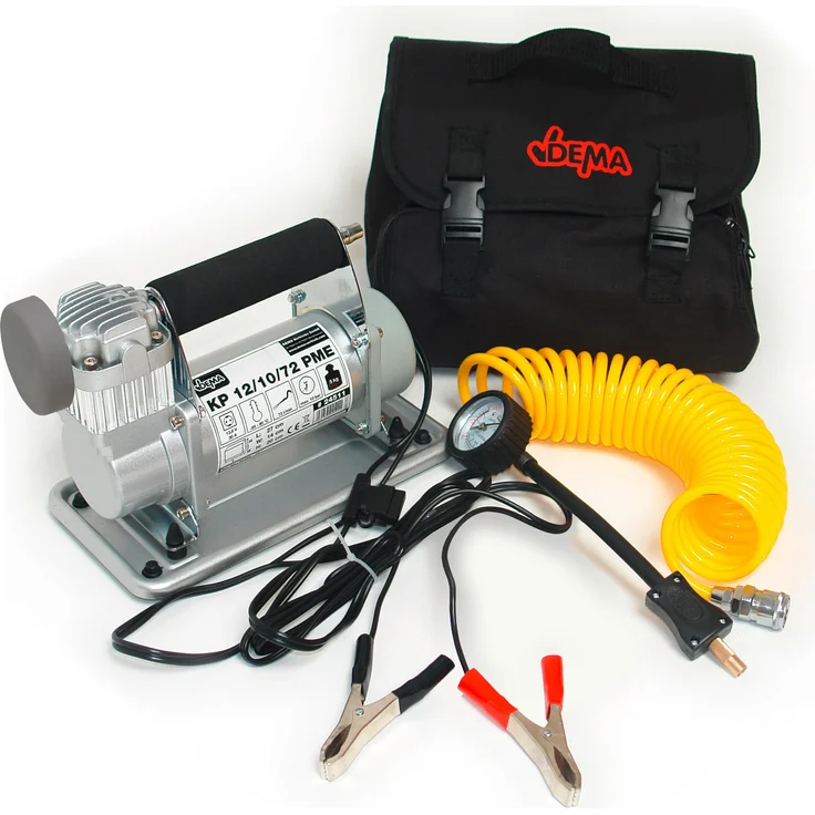 dema Profi Hochleistungs Kompressor 12V Offroad KFZ PKW LKW Druckluft mit Zubehör – Bild 1