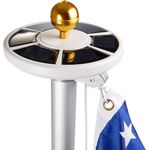 Fahnenmast Solar Licht - Solarbetriebenes Fahnenmastlicht mit 26 LEDs - Fahnenstangen Beleuchtung