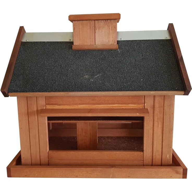 Massives Vogelhaus 2 Etagen mit Dach zum Abnehmen