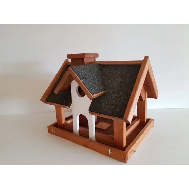 MassivesVogelhaus mit 3-Bein Ständer und