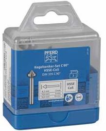 PFERD HSS-Kegelsenker-Set SET KES HSSE DIN 335 C90° 3-teilig