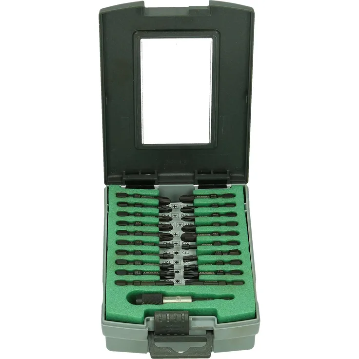 HiKOKI Bit-Set 1-4“ 751190 Schlagfest, Bitsatz, Bit-Sortiment, 38mm Länge, Lange Lebensdauer, 21-teilig