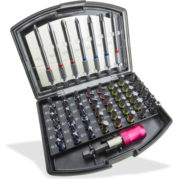 dema Bit Set Bit-Set Bitsatz Bit Satz Spezialbits Bitbox Sortiment 56-tlg. S2-Stahl