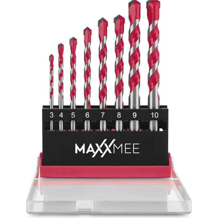 MAXXMEE Mehrzweckbohrer-Set - 8-tlg. - rot - Preisvergleich
