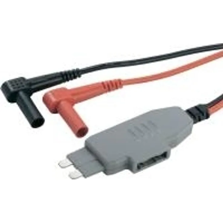 Voltcraft Messadapter ( Stecker-Flachsicherung - Lamellenstecker 4 mm) Isolierhülse MS-4 Schwarz-Rot