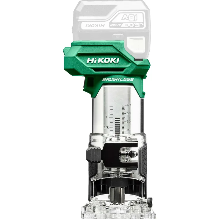 HiKOKI Akku-Kantenfräse M1808DA, Oberfräse, Einhandfräse, Nutfräse, 6-8 mm Spannzange , 18V