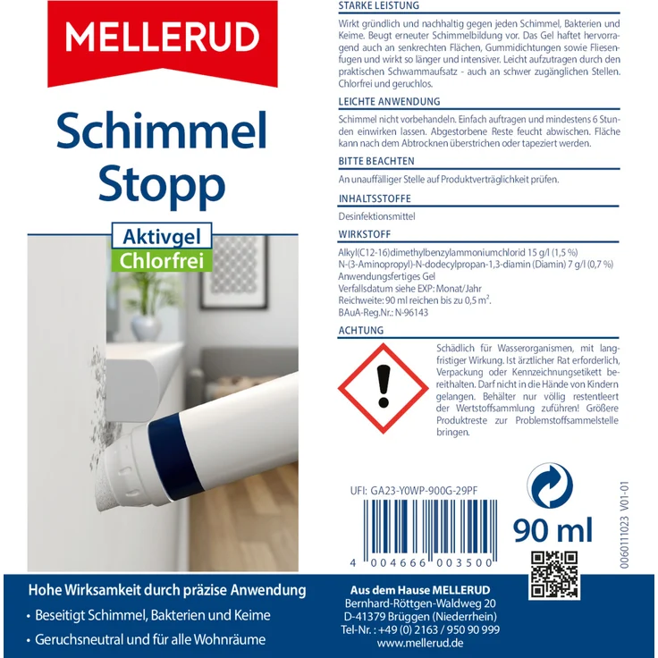 Mellerud Schimmel Stopp Aktivgel Chlorfrei 90 ml – Bild 4