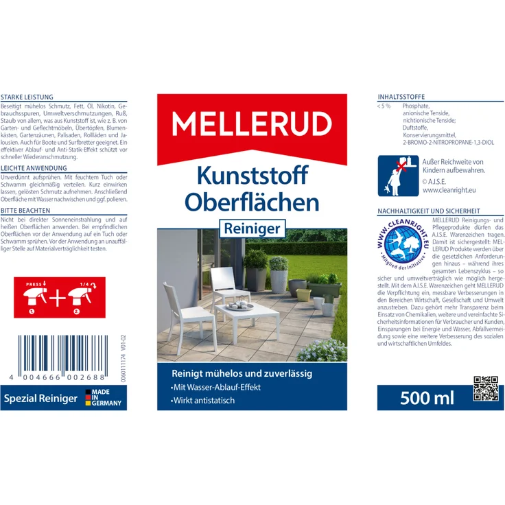 Mellerud Kunststoff Oberflächen Reiniger 0,5 l – Bild 5