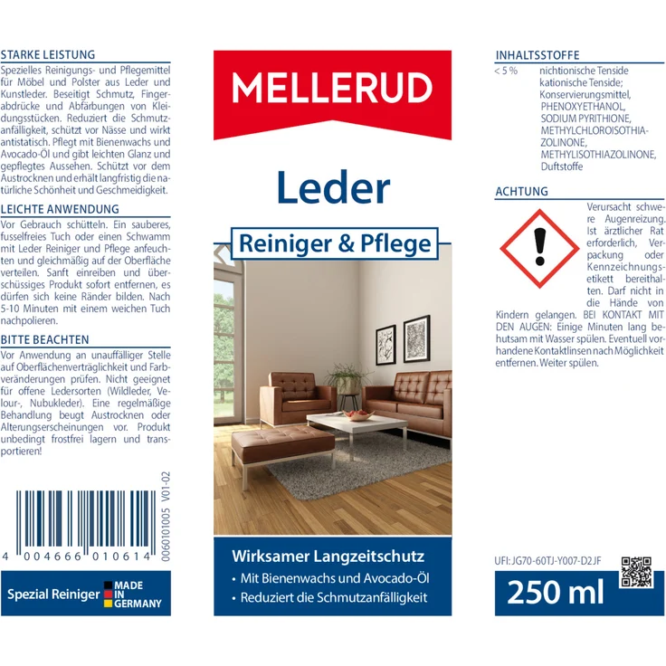 Mellerud Leder Reiniger & Pflege 0,25 l – Bild 4