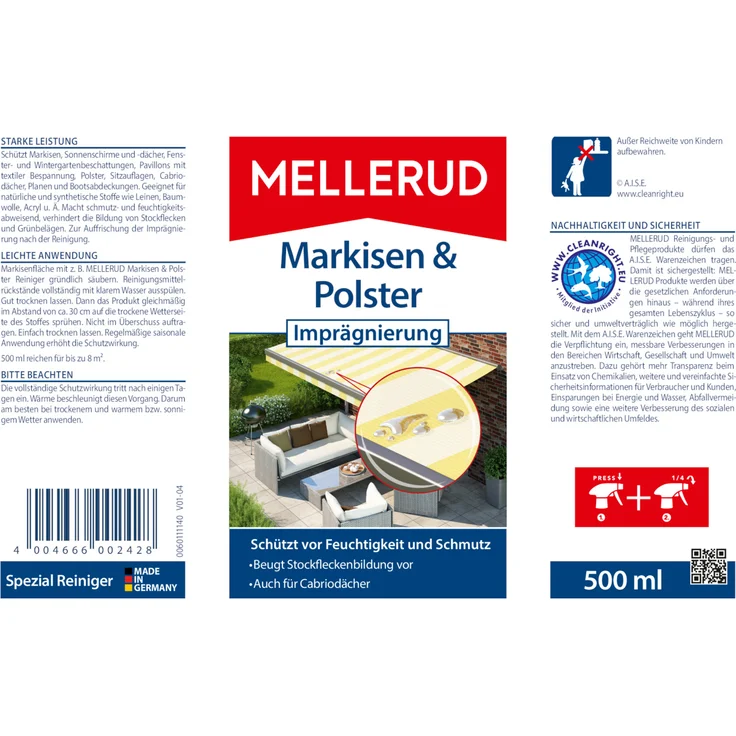 Mellerud Markisen & Polster Imprägnierung 0,5 l – Bild 5