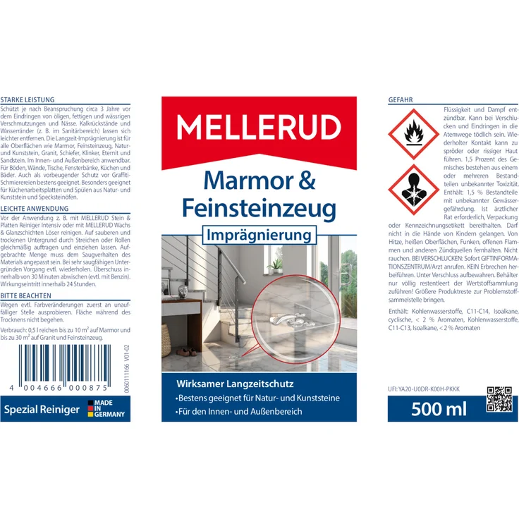 Mellerud Marmor & Feinsteinzeug Imprägnierung 0,5 l – Bild 4
