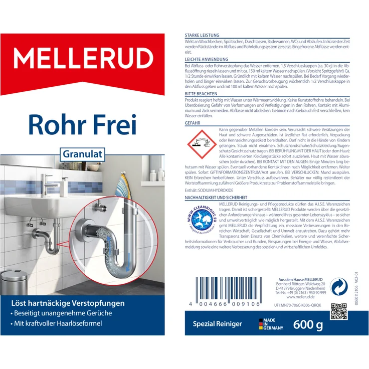Mellerud Rohr Frei Granulat 0,6 kg – Bild 4