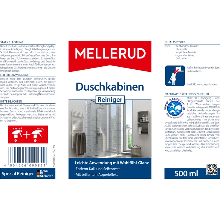 Mellerud Duschkabinen Reiniger 0,5 l – Bild 5