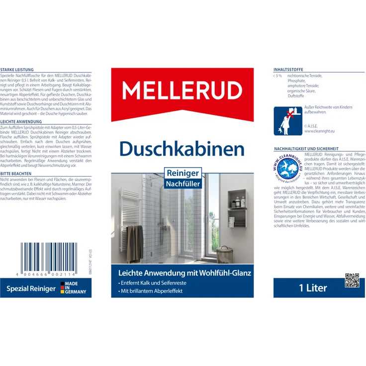 Mellerud Duschkabinen Reiniger Nachfüller 1,0 l – Bild 4