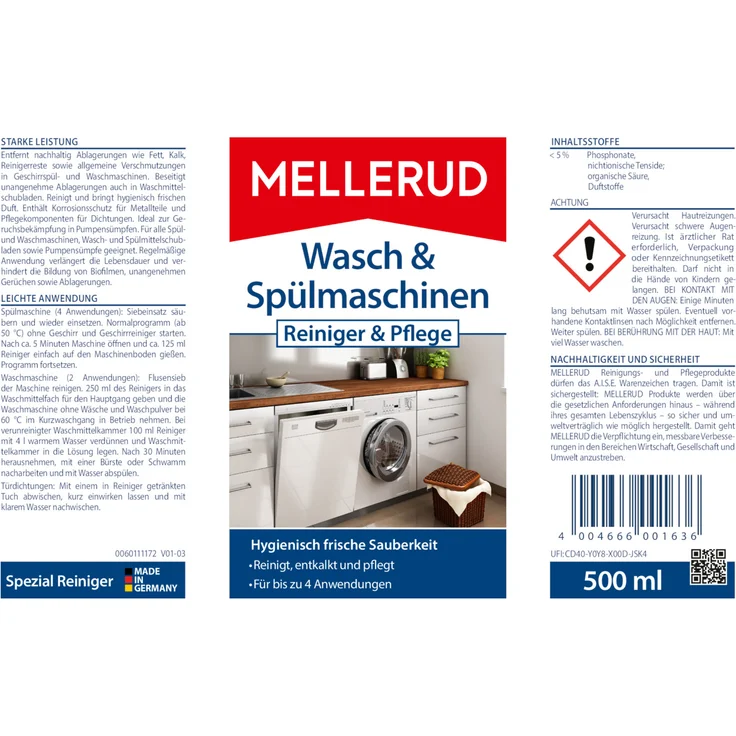 Mellerud Wasch & Spülmaschinen Reiniger & Pflege 0,5 l – Bild 4