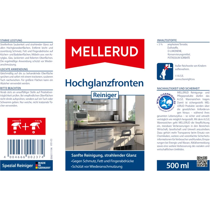 Mellerud Hochglanzfronten Reiniger 0,5 l – Bild 5