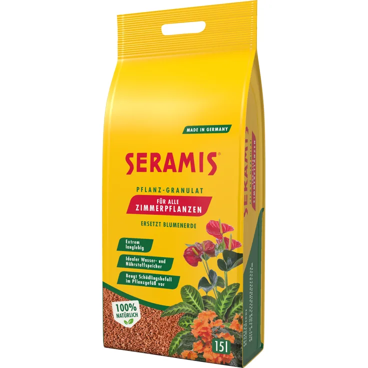SERAMIS Pflanz-Granulat für Zimmerpflanzen, 15 Liter