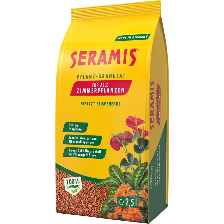 SERAMIS Pflanz-Granulat für Zimmerpflanzen, 2,5 Liter