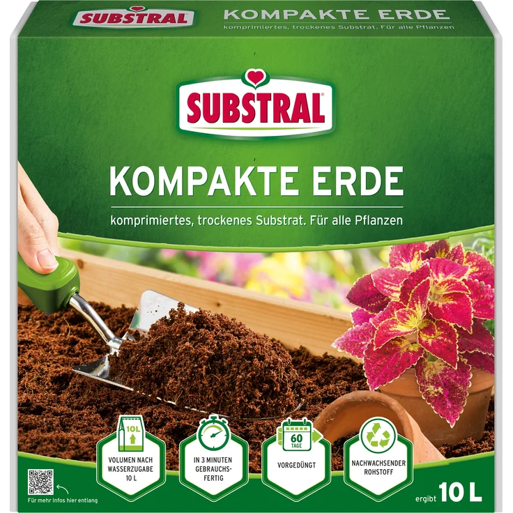 SUBSTRAL Kompakte Blumenerde, 10 Liter