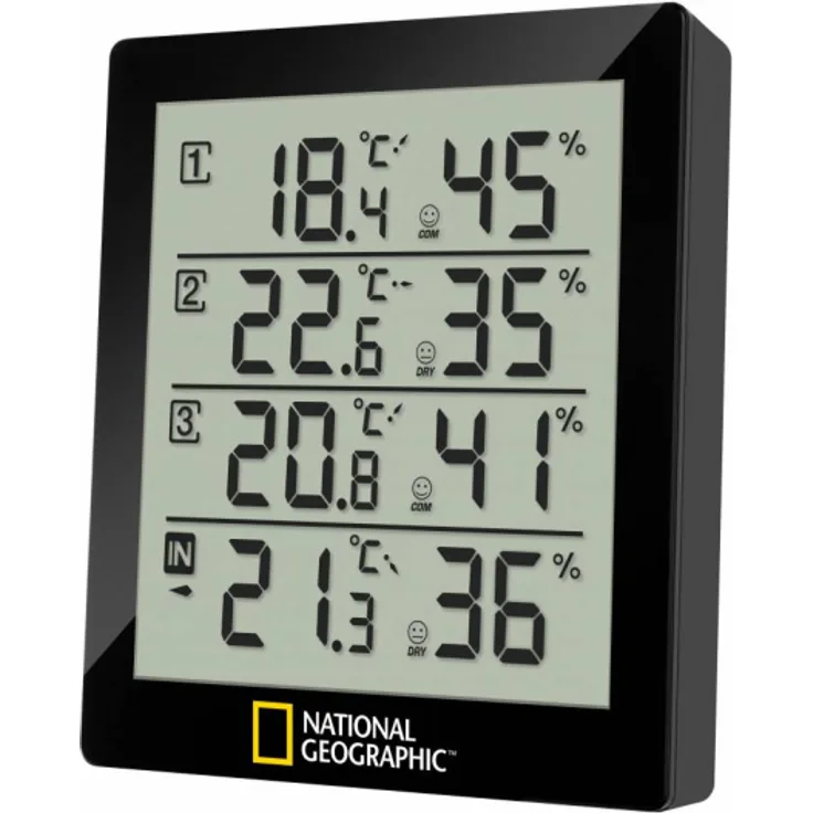 Wetterstation 11,9 x 10,4 cm schwarz 4-teilig