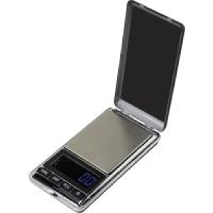 Basetech Taschenwaage SJS-60007 Wägebereich (max.) 500 g Ablesbarkeit 0.1 g batteriebetrieben Silber (SJS-60007) – Bild 1