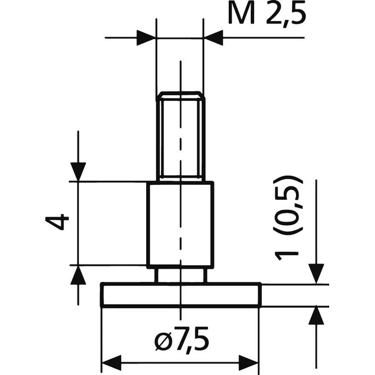 MAHR Tellermesseinsatz 7,5 x 1,0mm
