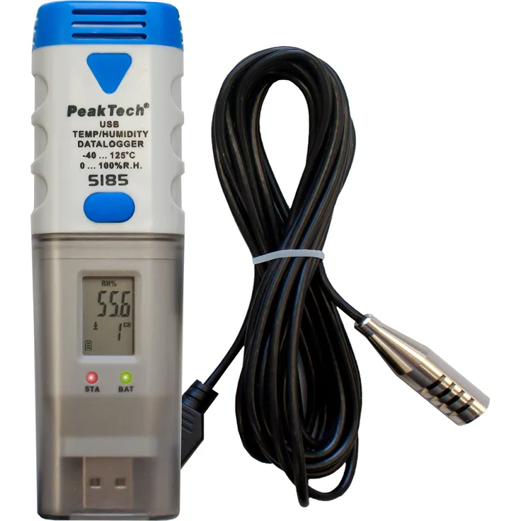 PeakTech 5185 - Datenlogger Temperatur Luftfeuchte -40...+125°C