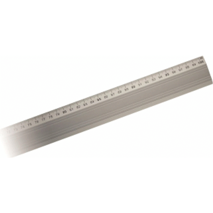 Aristo Aluminium-Lineal mm-Teilung 100cm Gummiauflage