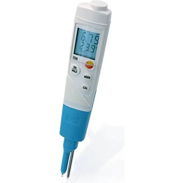 Testo pH-Messgerät für zähplastische Medien 0...14 pH 0.01 pH 0.1 ° (TESTO 206-PH2)