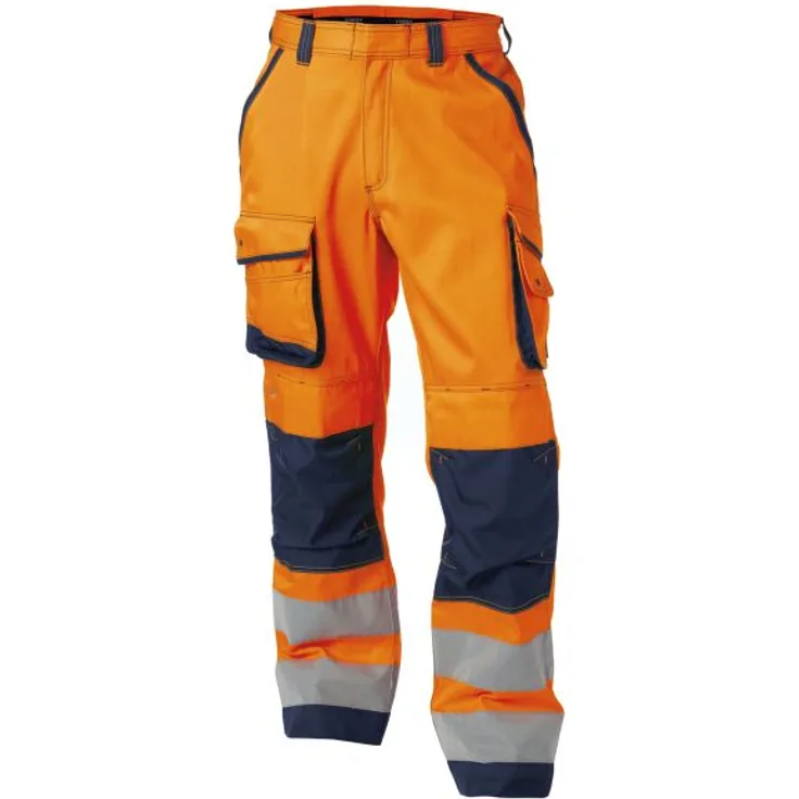 DASSY Chicago - Warnschutz Bundhose mit Kniepolstertaschen neonorange/dunkelblau 53 MINUS