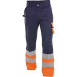 DASSY Omaha - Warnschutz Bundhose dunkelblau/neonorange 56 STANDARD +/- 300 g/m²