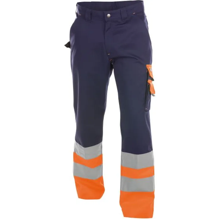 DASSY Omaha - Warnschutz Bundhose dunkelblau/neonorange 56 STANDARD +/- 300 g/m²