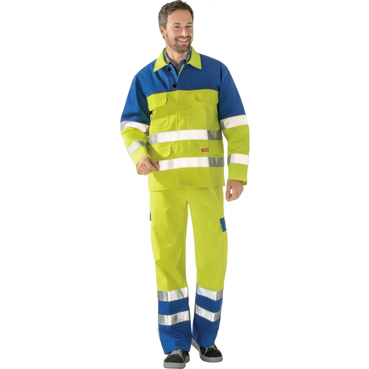 Major Protect Warnschutz Warn Jacke 1-lagig warngelb/kornblau Größe 50