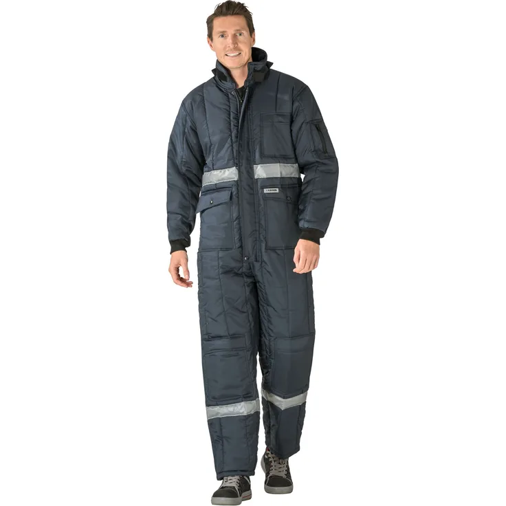 Kühl-/Gefrierhaus Kühlhaus Overall marine, Innenfutter rot Größe L