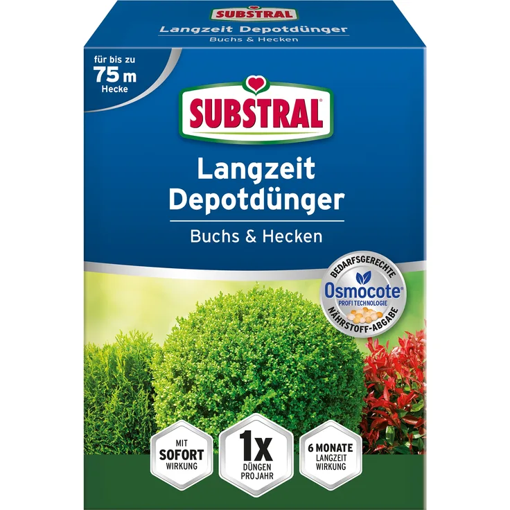 SUBSTRAL Langzeit Depotdünger für Buchs & Hecken, 1,5 kg