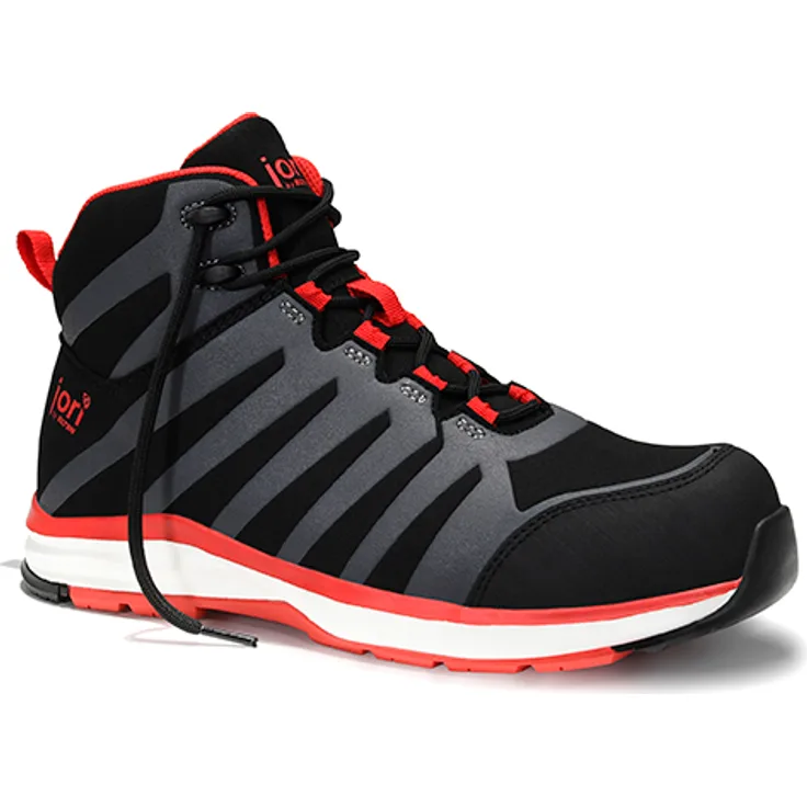 Sicherheitsstiefel jo_RAPID black-red Mid ESD S3, Gr. 47